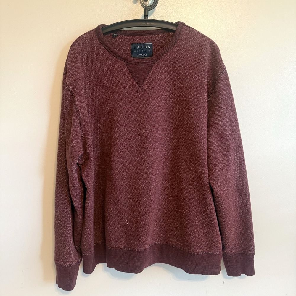 Jachs New York Textured Crewneck Pullover Sweater 2XL Activewear Casual Office